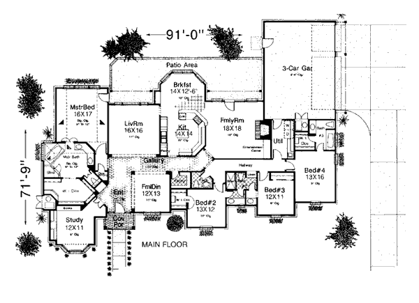 Bungalow European Level One of Plan 98513