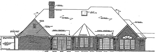 Bungalow European Rear Elevation of Plan 98513