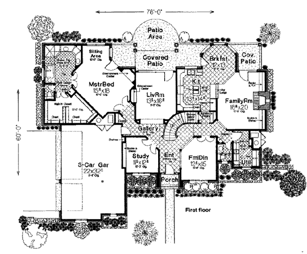 European French Country Tudor Level One of Plan 98527