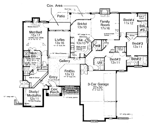 European One-Story Level One of Plan 98528