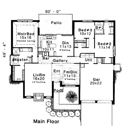 House Plan 98531 First Level Plan