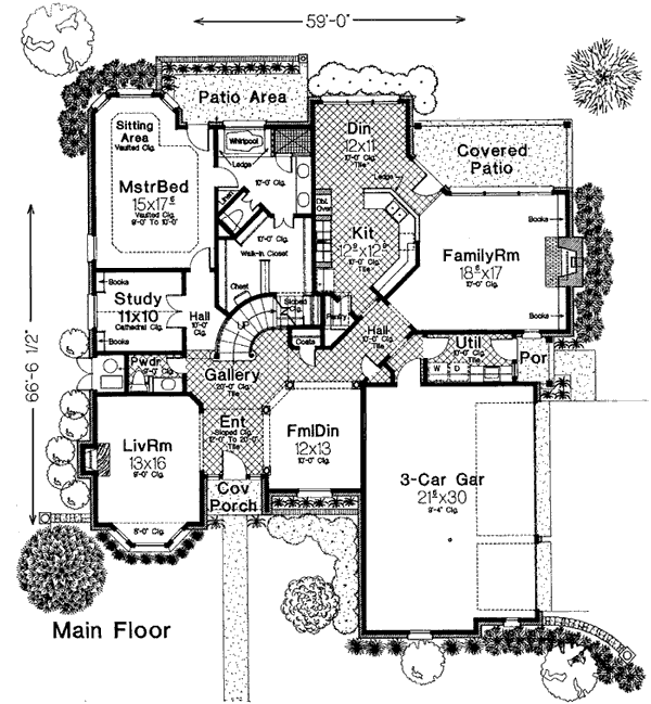 European French Country Victorian Level One of Plan 98532