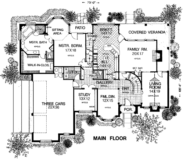 French Country Tudor Level One of Plan 98539
