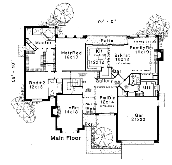 European French Country Level One of Plan 98542