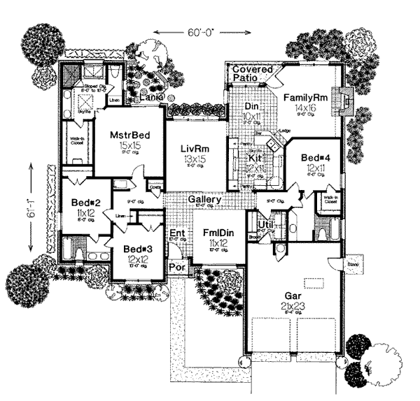 European One-Story Level One of Plan 98544