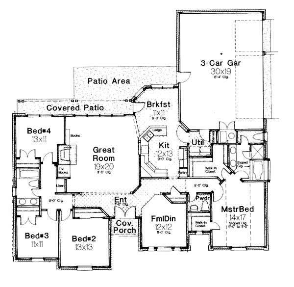 European One-Story Level One of Plan 98548