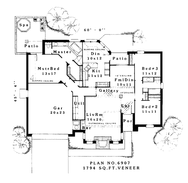 European One-Story Level One of Plan 98561