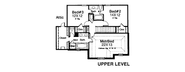 European French Country Tudor Level Two of Plan 98570