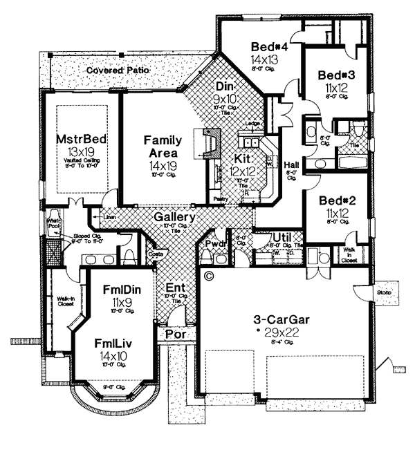 European One-Story Level One of Plan 98572