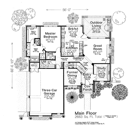 House Plan 98573 First Level Plan