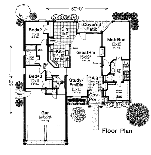 European One-Story Level One of Plan 98580