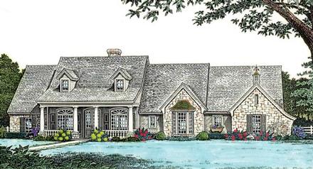 Bungalow Country One-Story Elevation of Plan 98589