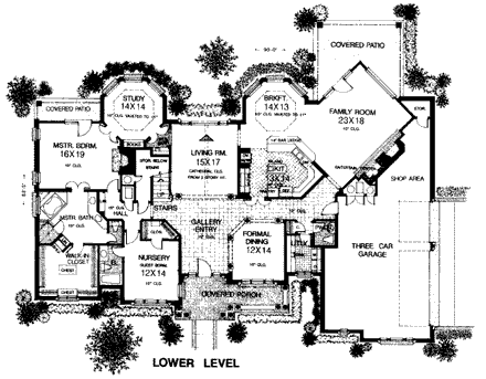 House Plan 98590 First Level Plan