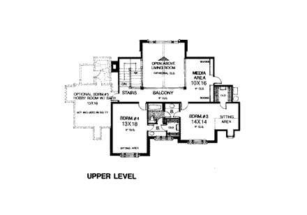 House Plan 98590 Second Level Plan