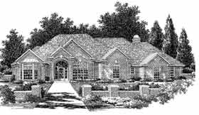 One-Story Traditional Elevation of Plan 98597