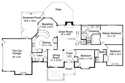 House Plan 98612 First Level Plan