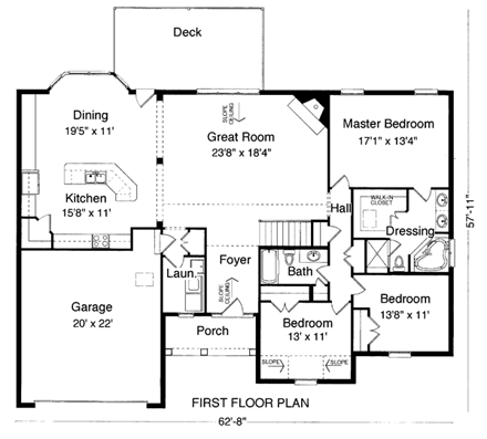 House Plan 98614 First Level Plan