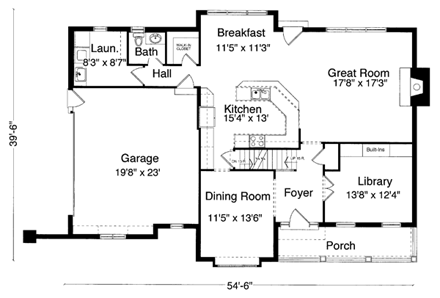 House Plan 98617 First Level Plan