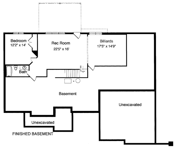 Traditional Lower Level of Plan 98618