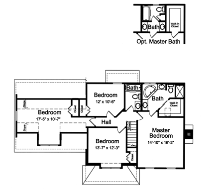 House Plan 98626 Second Level Plan