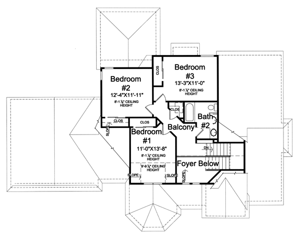 Craftsman Traditional Level Two of Plan 98629