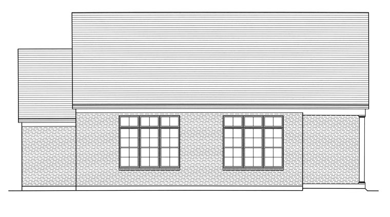 Country Rear Elevation of Plan 98645