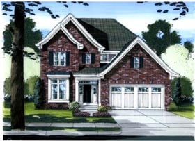 Traditional House Plan 98647 with 4 Beds, 3 Baths, 2 Car Garage Elevation Traditional House Plan 98647 with 4 Beds, 3 Baths, 2 Car Garage Elevation