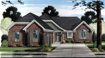 Contemporary Traditional Elevation of Plan 98653