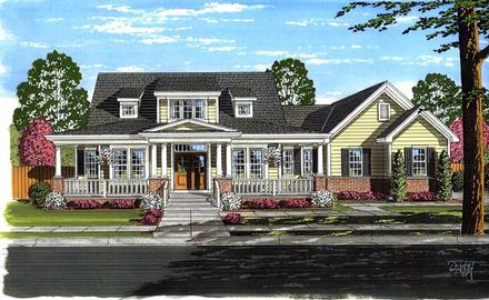 Farmhouse Traditional Elevation of Plan 98656