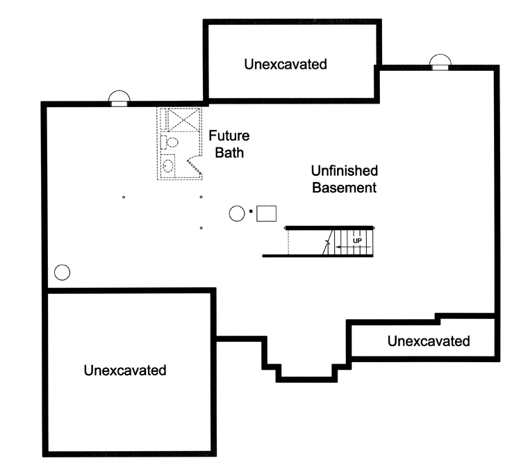 Traditional Lower Level of Plan 98661