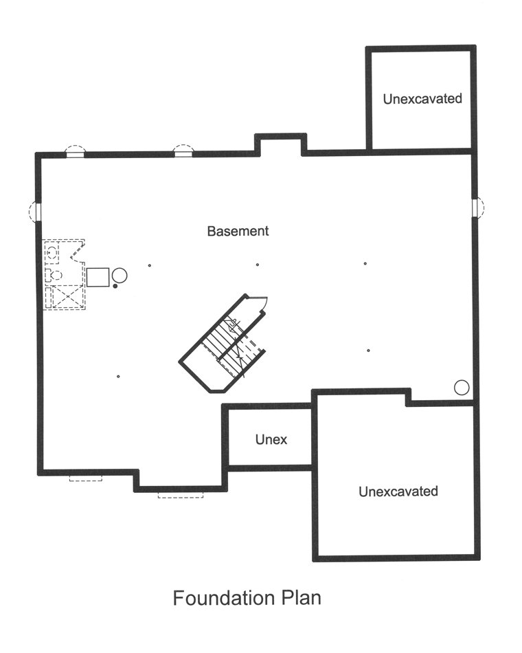 Traditional Lower Level of Plan 98662