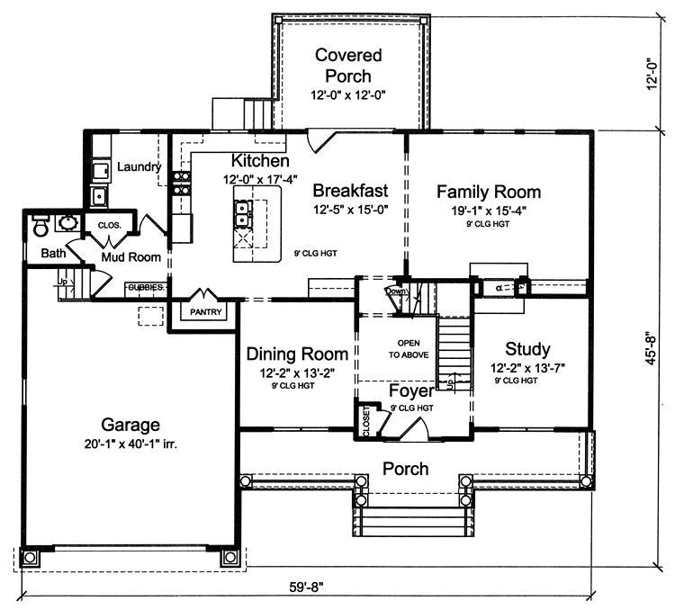 Colonial Country Southern Level One of Plan 98663