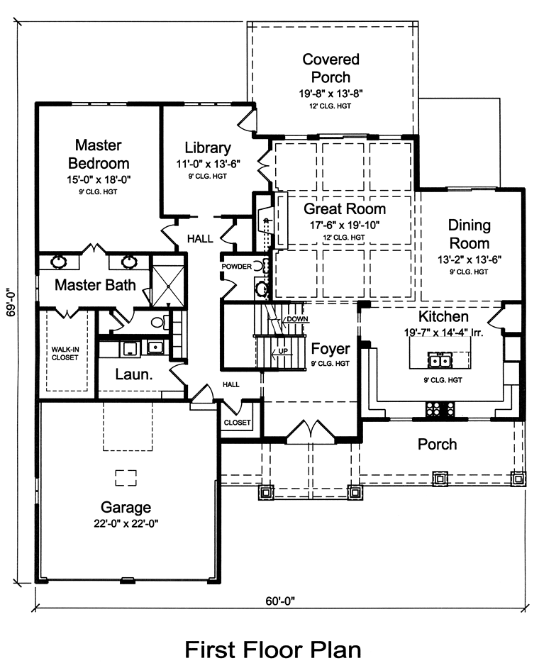 Cottage Country Craftsman Level One of Plan 98667
