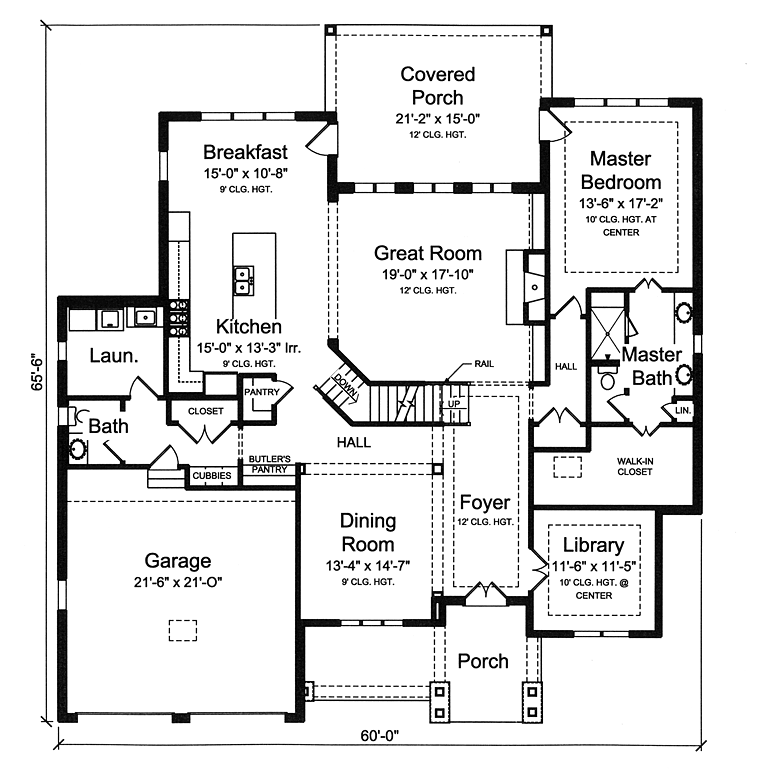 Craftsman European Traditional Level One of Plan 98669