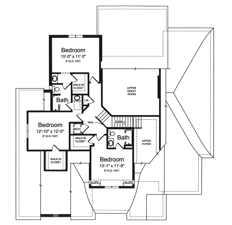 Craftsman European Traditional Level Two of Plan 98669