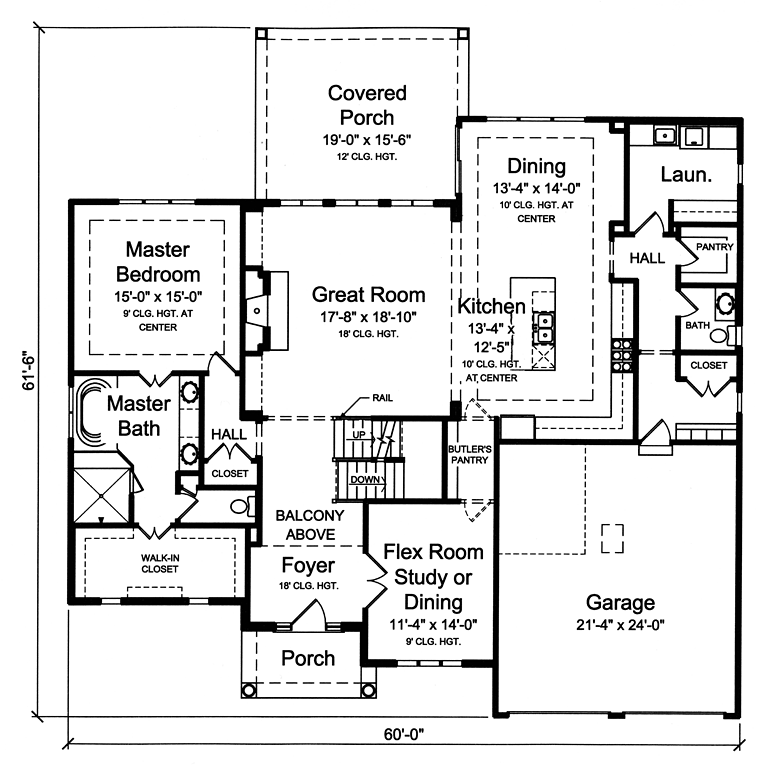 Country European Traditional Level One of Plan 98670