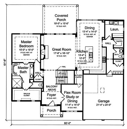 House Plan 98670 First Level Plan