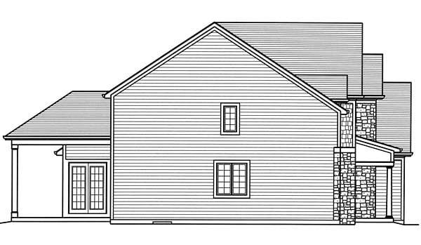 Country, European, Traditional Plan with 3113 Sq. Ft., 4 Bedrooms, 4 Bathrooms, 2 Car Garage Picture 2