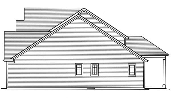 Country, European, Traditional Plan with 3113 Sq. Ft., 4 Bedrooms, 4 Bathrooms, 2 Car Garage Picture 3