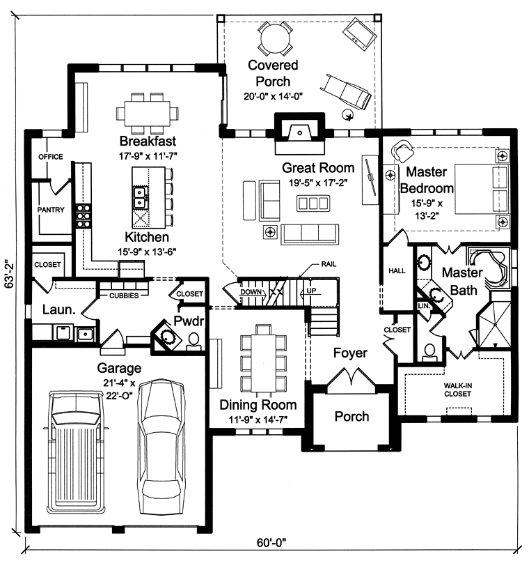 European Traditional Tudor Level One of Plan 98671