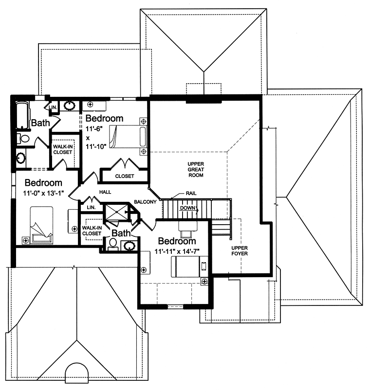 European Traditional Tudor Level Two of Plan 98671