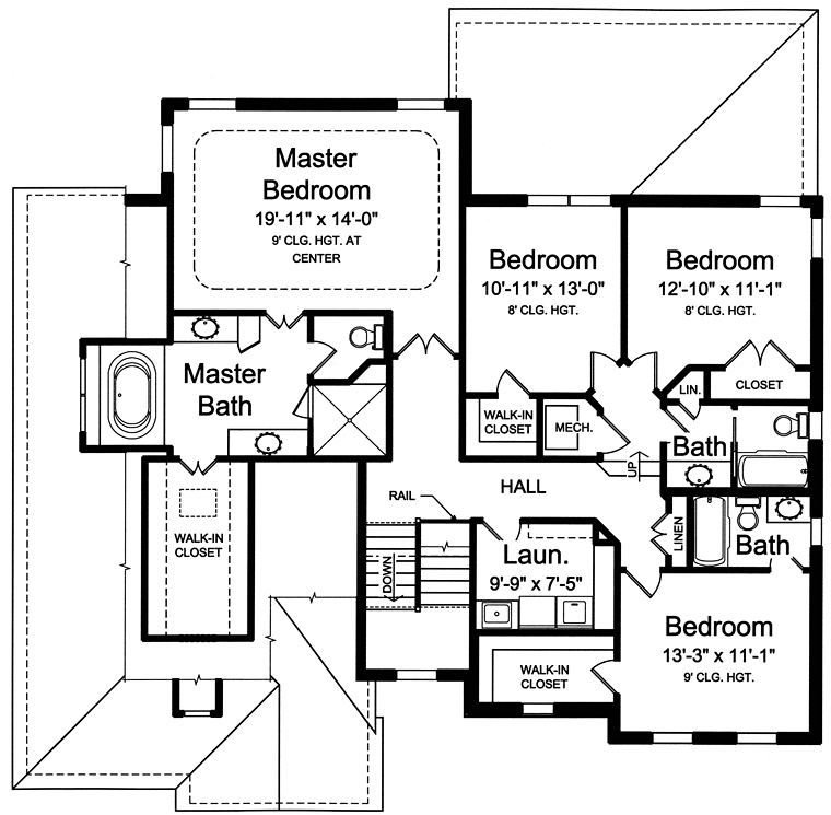 European Traditional Tudor Level Two of Plan 98673