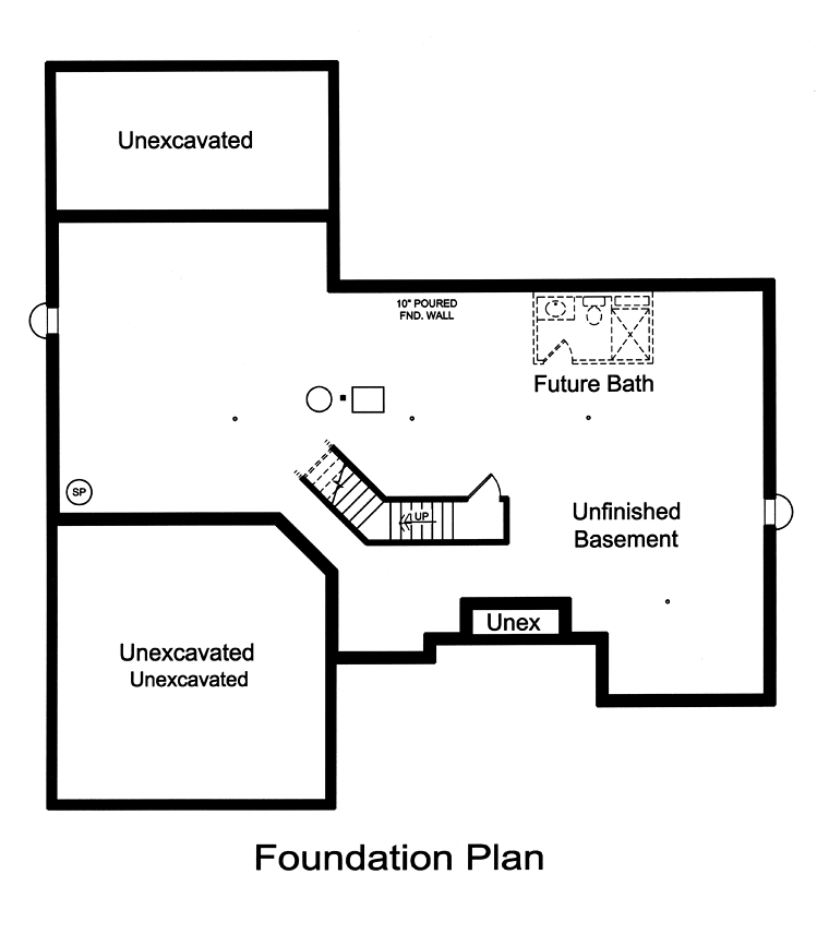 European Traditional Lower Level of Plan 98675