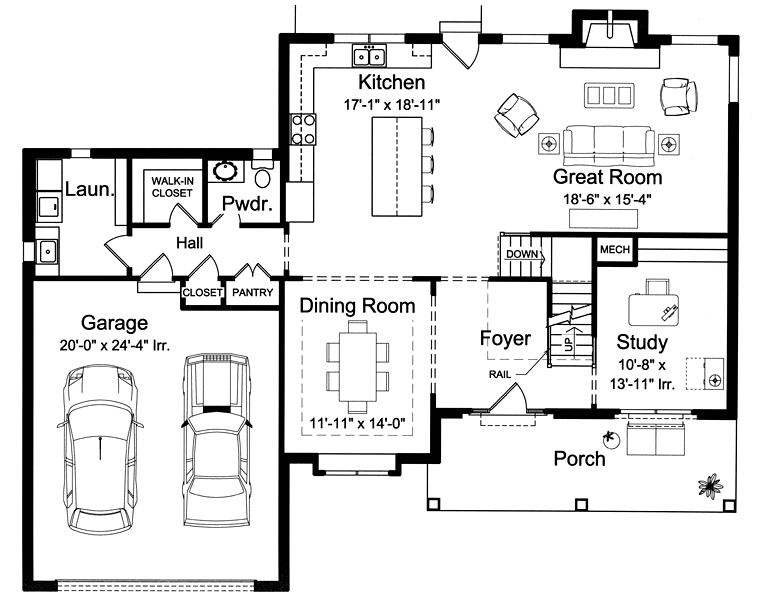 Country Traditional Level One of Plan 98683