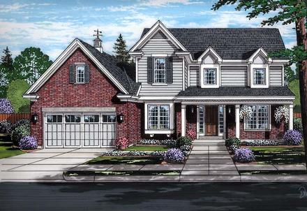 Country Traditional Elevation of Plan 98683