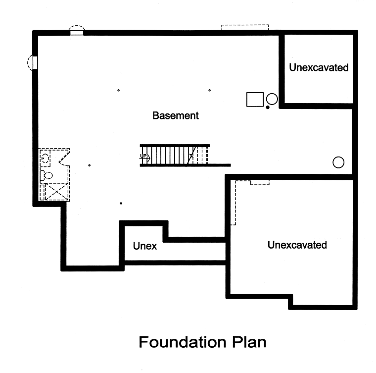 Country Craftsman Southern Traditional Lower Level of Plan 98684