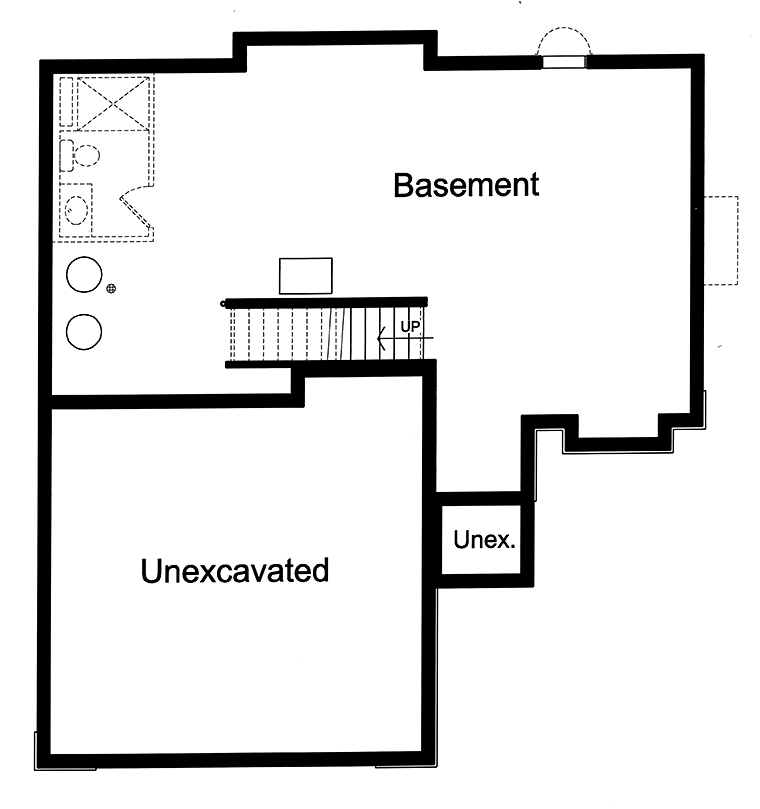 Contemporary Cottage Lower Level of Plan 98690