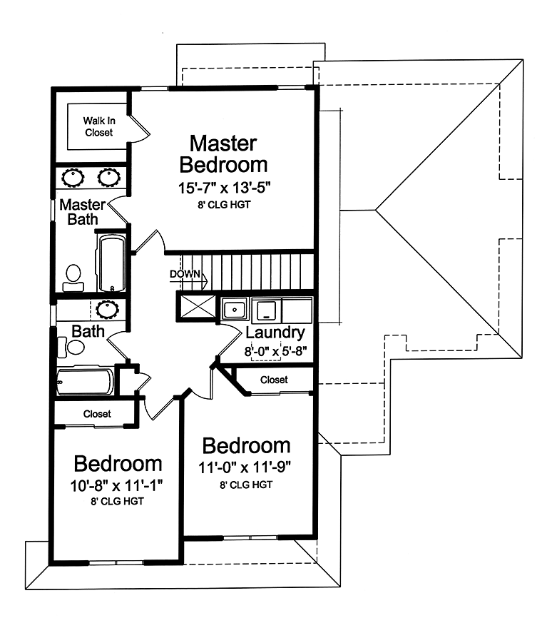 Contemporary Cottage Level Two of Plan 98690