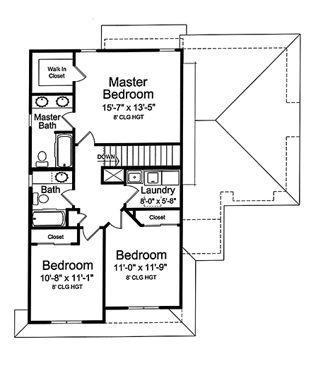 House Plan 98690 Second Level Plan