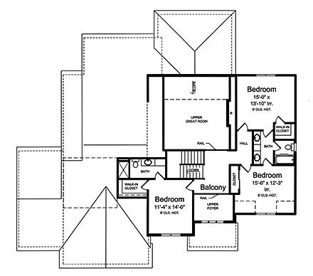 House Plan 98692 Second Level Plan